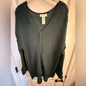 Oversized v-neck knit sweater
